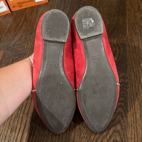 AGL Red Flats Suede Loafers size 7.5 - Picture 5 of 7